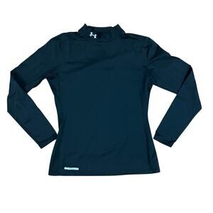 Under Armour ColdGear Mock Neck Compression Shirt - Women's LG Black